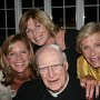 Jeanne Dwyer, Colleen Burke, Sally Dowdle and Fr. Flaherty